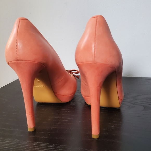 Coach Peep Toe Heels sz 9 - Picture 5 of 9